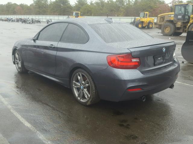 WBA1J7C51EVW84324 - 2014 BMW M235I GRAY photo 3