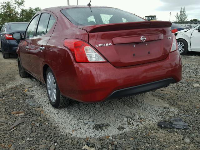 3N1CN7AP2HK427819 - 2017 NISSAN VERSA S RED photo 3