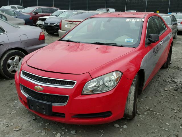 1G1ZB5EB0A4116178 - 2010 CHEVROLET MALIBU LS RED photo 2
