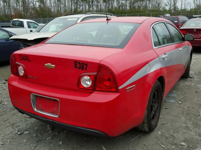 1G1ZB5EB0A4116178 - 2010 CHEVROLET MALIBU LS RED photo 4