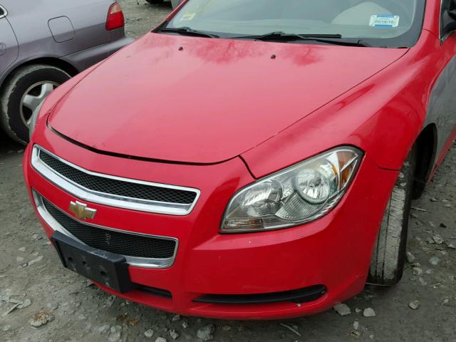 1G1ZB5EB0A4116178 - 2010 CHEVROLET MALIBU LS RED photo 9