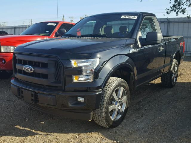 1FTMF1C83HKC43180 - 2017 FORD F150 BLACK photo 2