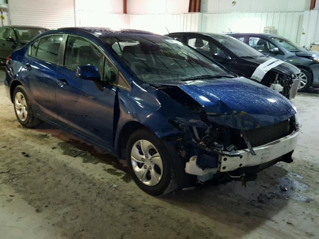 2HGFB2F53DH525060 - 2013 HONDA CIVIC LX BLUE photo 1