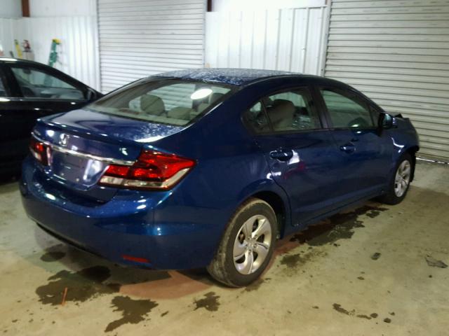 2HGFB2F53DH525060 - 2013 HONDA CIVIC LX BLUE photo 4