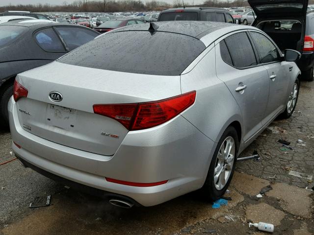 KNAGN4A7XB5093972 - 2011 KIA OPTIMA EX SILVER photo 4