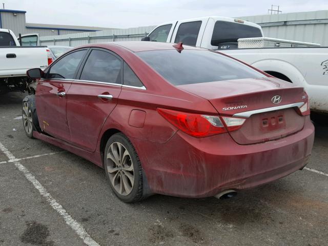 5NPEC4AB3DH583970 - 2013 HYUNDAI SONATA SE RED photo 3