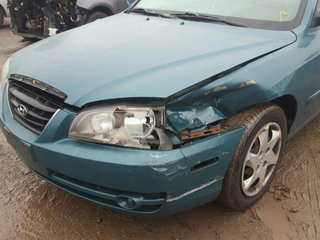 KMHDN46DX6U267485 - 2006 HYUNDAI ELANTRA GL GREEN photo 9