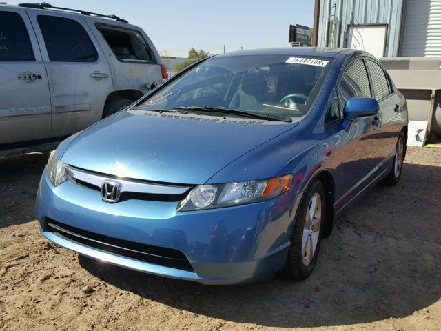 1HGFA15888L013893 - 2008 HONDA CIVIC EX BLUE photo 2