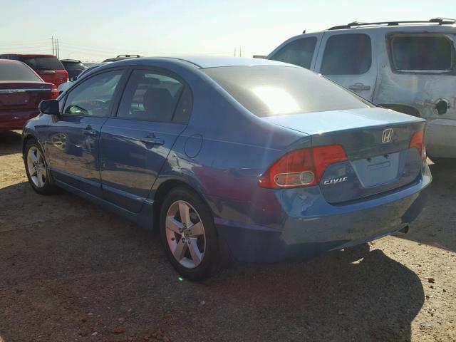 1HGFA15888L013893 - 2008 HONDA CIVIC EX BLUE photo 3