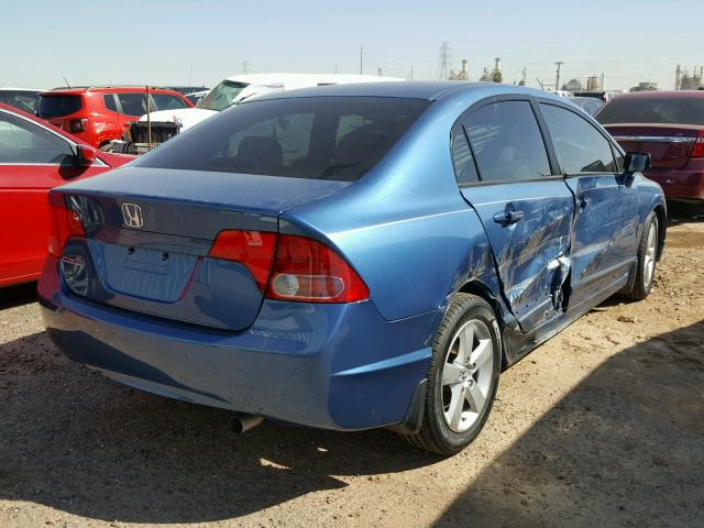 1HGFA15888L013893 - 2008 HONDA CIVIC EX BLUE photo 4