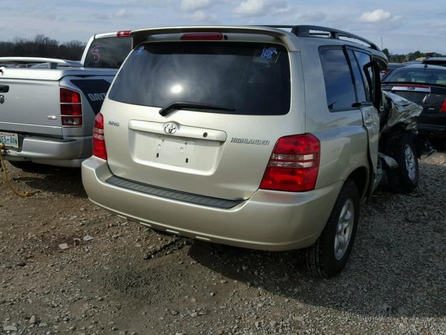 JTEGD21A930064835 - 2003 TOYOTA HIGHLANDER GOLD photo 4