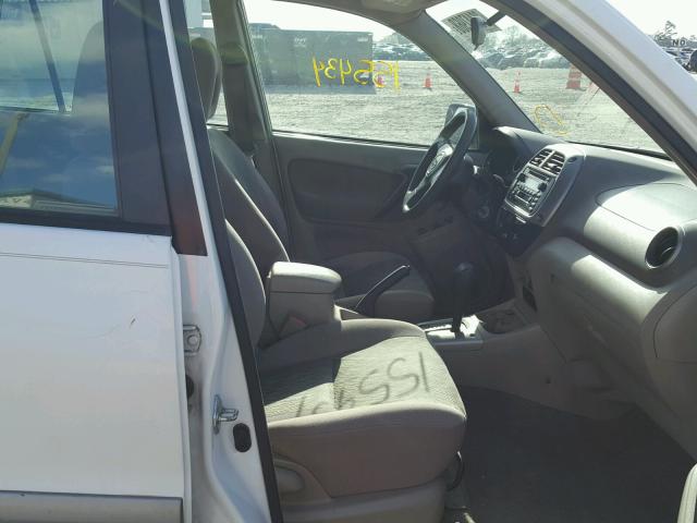 JTEGH20VX20065094 - 2002 TOYOTA RAV4 WHITE photo 5