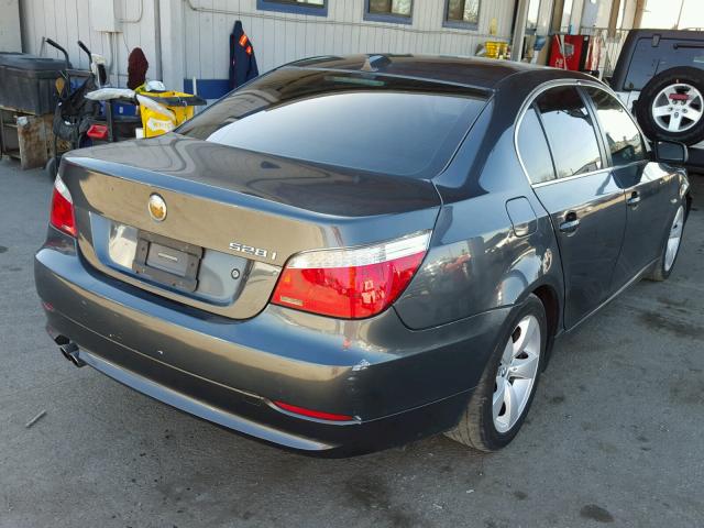 WBANU53568CT13382 - 2008 BMW 528 I GRAY photo 4