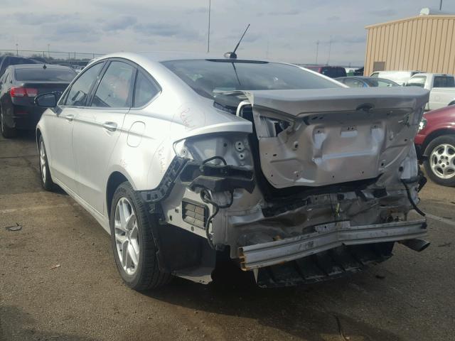 1FA6P0H79E5358074 - 2014 FORD FUSION SE SILVER photo 3