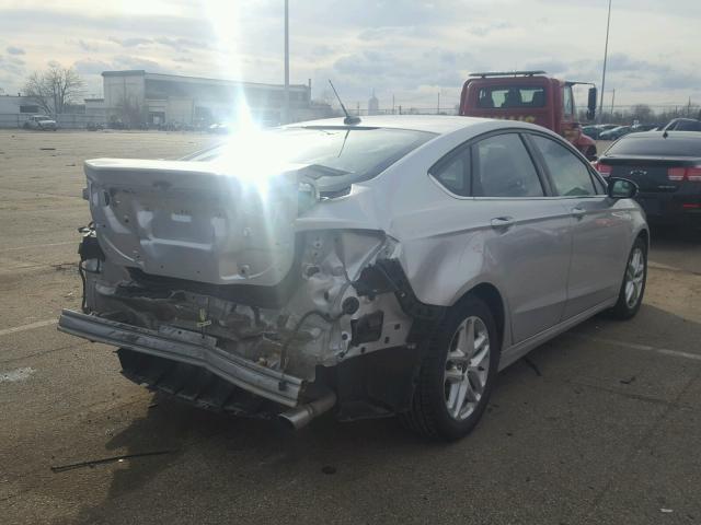 1FA6P0H79E5358074 - 2014 FORD FUSION SE SILVER photo 4