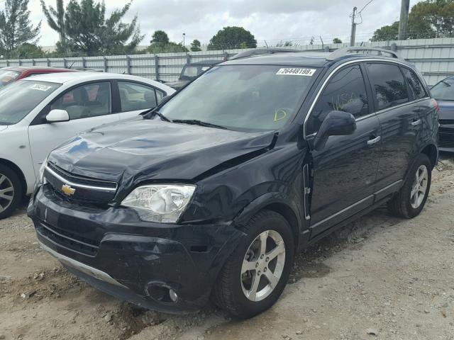 3GNAL3EK4ES507594 - 2014 CHEVROLET CAPTIVA LT BLACK photo 2