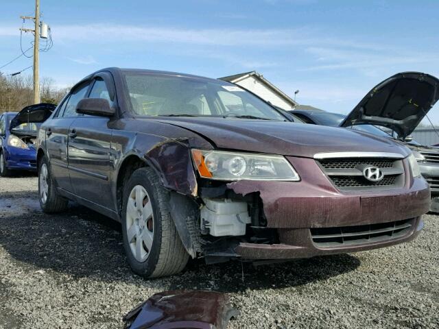 5NPET46C96H055743 - 2006 HYUNDAI SONATA GL MAROON photo 1