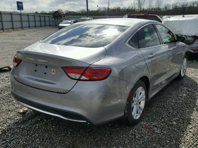 1C3CCCAB8FN502311 - 2015 CHRYSLER 200 LIMITE SILVER photo 4