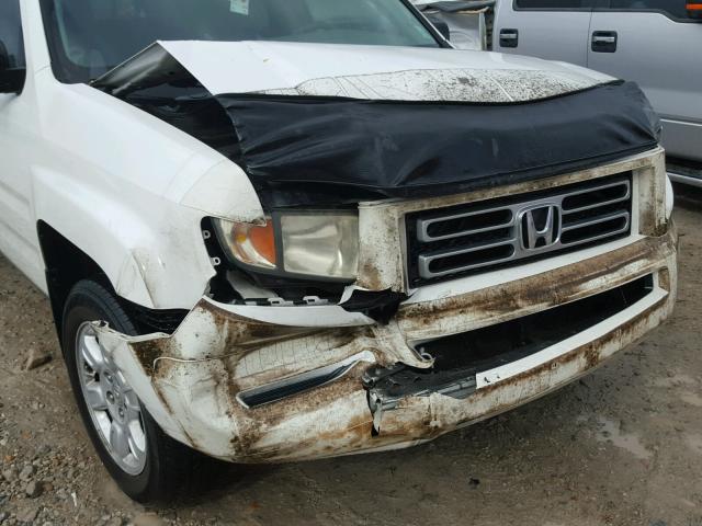 2HJYK16546H555121 - 2006 HONDA RIDGELINE WHITE photo 9