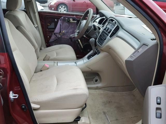 JTEGP21A350071743 - 2005 TOYOTA HIGHLANDER RED photo 5