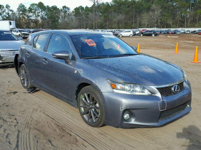 JTHKD5BH1C2113394 - 2012 LEXUS CT 200 GRAY photo 1