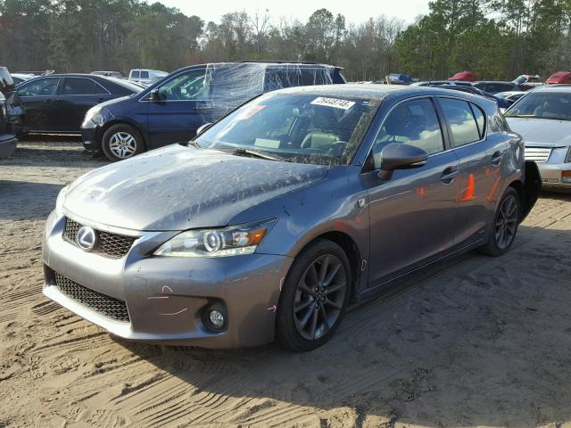 JTHKD5BH1C2113394 - 2012 LEXUS CT 200 GRAY photo 2