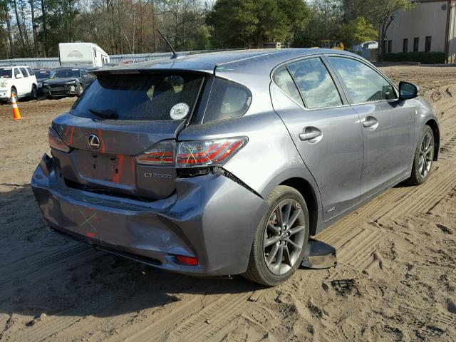 JTHKD5BH1C2113394 - 2012 LEXUS CT 200 GRAY photo 4