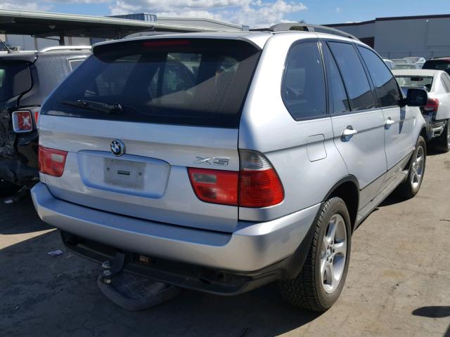 5UXFA53592LH80157 - 2002 BMW X5 3.0I SILVER photo 4