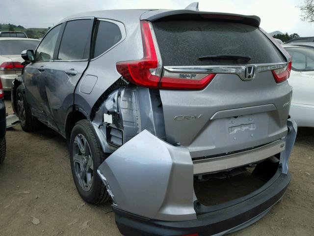 2HKRW2H57HH670497 - 2017 HONDA CR-V EX SILVER photo 3