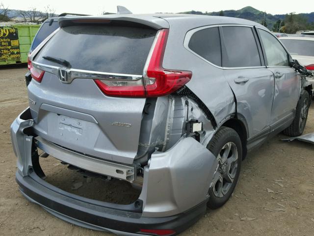 2HKRW2H57HH670497 - 2017 HONDA CR-V EX SILVER photo 4