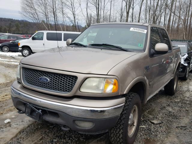 1FTRW08L81KC50158 - 2001 FORD F150 SUPER TAN photo 2