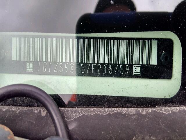 1G1ZS58F37F253739 - 2007 CHEVROLET MALIBU LS 白色 照片 10