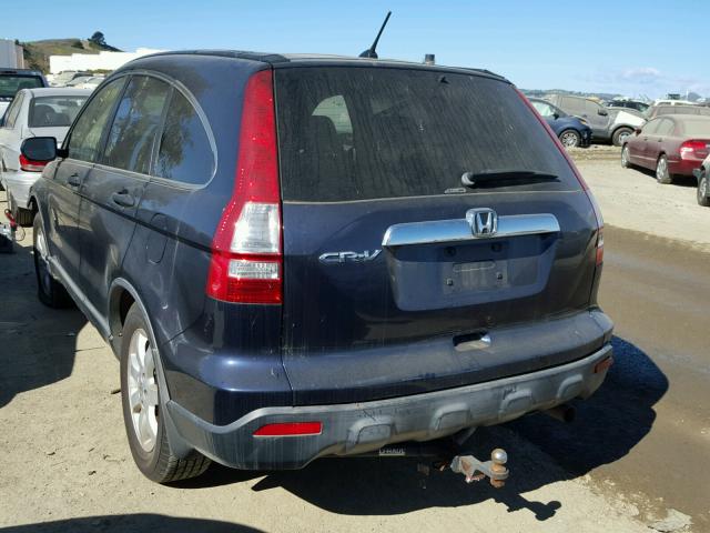 JHLRE48597C000137 - 2007 HONDA CR-V EX BLUE photo 3