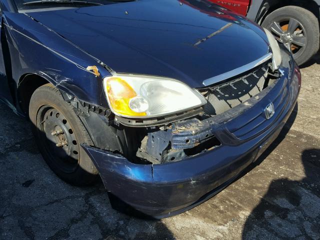 2HGES26793H592922 - 2003 HONDA CIVIC EX BLUE photo 9