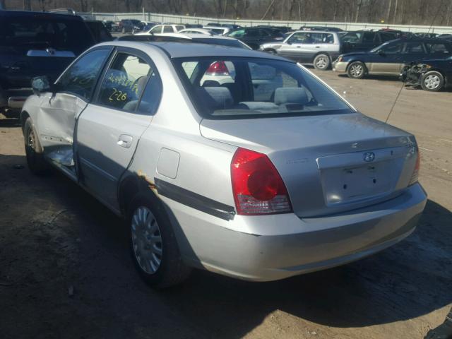 KMHDN46D35U035731 - 2005 HYUNDAI ELANTRA GL SILVER photo 3