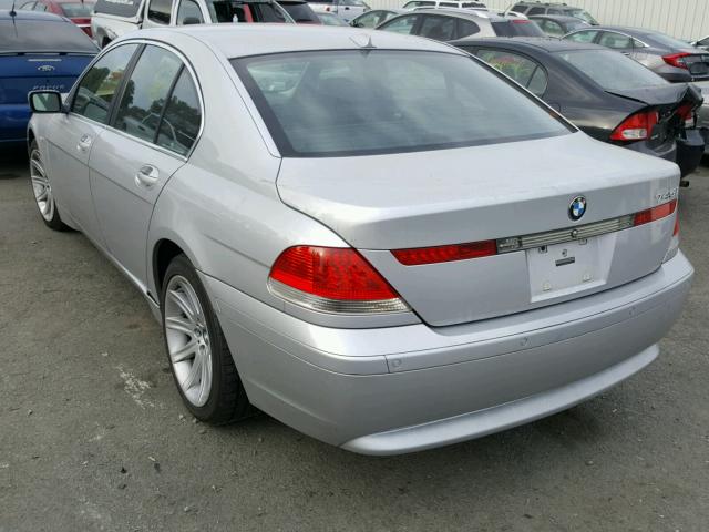 WBAGL63493DP62129 - 2003 BMW 745 I SILVER photo 3