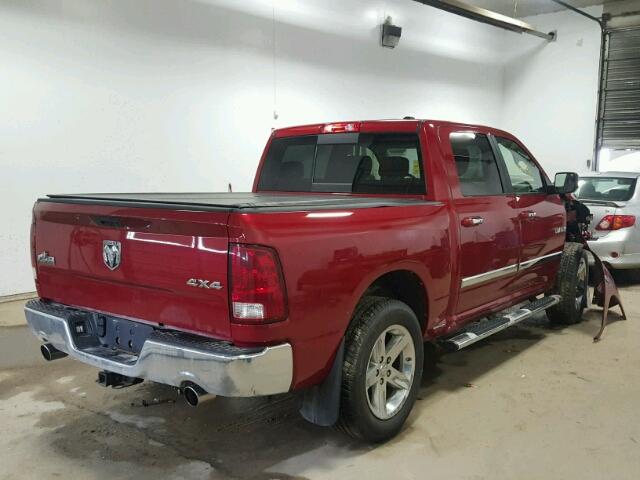 1D3HV13T09S768165 - 2009 DODGE RAM 1500 RED photo 4