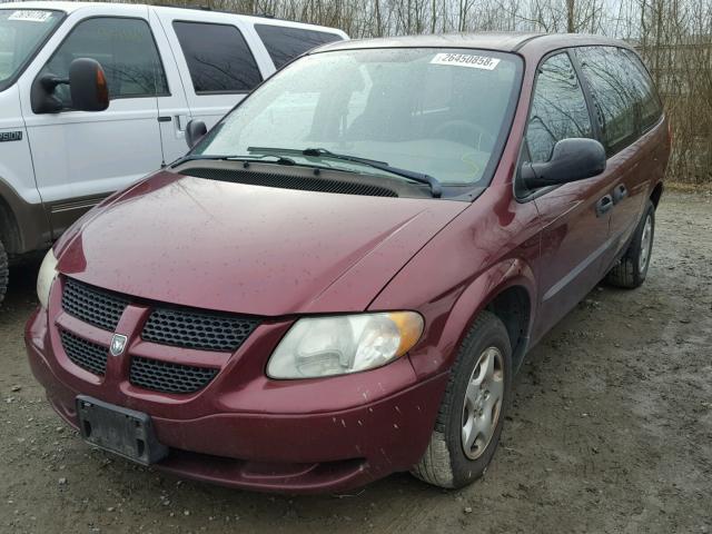 1D4GP24323B118525 - 2003 DODGE GRAND CARA MAROON photo 2