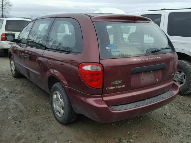 1D4GP24323B118525 - 2003 DODGE GRAND CARA MAROON photo 3