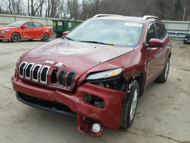 1C4PJMCB9EW145090 - 2014 JEEP CHEROKEE L RED photo 2