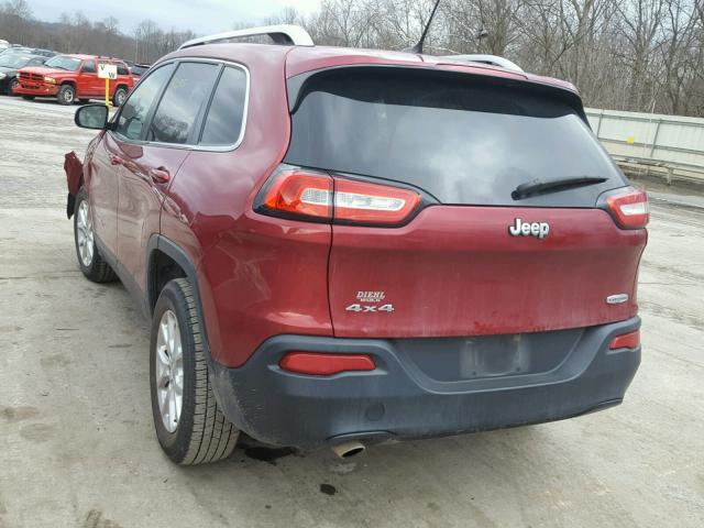 1C4PJMCB9EW145090 - 2014 JEEP CHEROKEE L RED photo 3