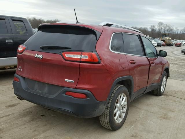 1C4PJMCB9EW145090 - 2014 JEEP CHEROKEE L RED photo 4