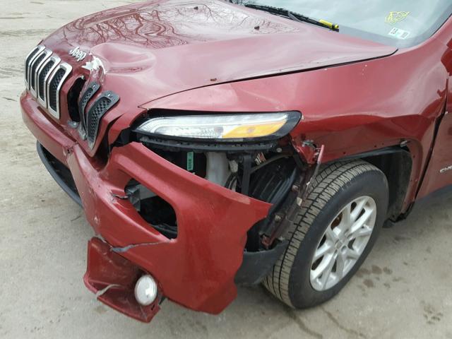 1C4PJMCB9EW145090 - 2014 JEEP CHEROKEE L RED photo 9