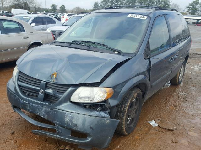 1D4GP45R55B195567 - 2005 DODGE CARAVAN SX BLUE photo 2