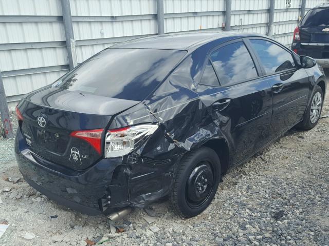 2T1BURHE1HC801832 - 2017 TOYOTA COROLLA L BLACK photo 4