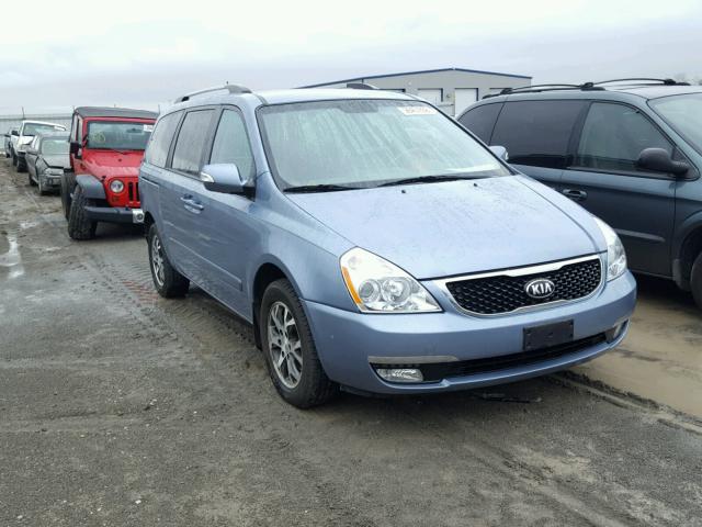 KNDMG4C76E6571543 - 2014 KIA SEDONA LX BLUE photo 1