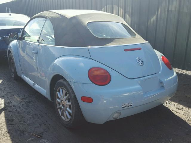 3VWCM31Y84M323848 - 2004 VOLKSWAGEN NEW BEETLE BLUE photo 3