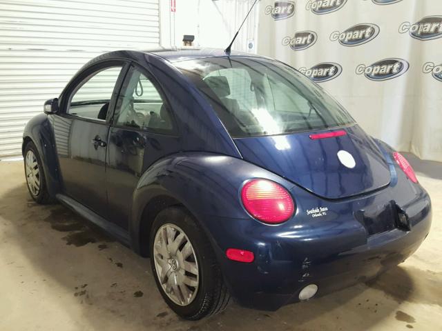 3VWBK31C54M412489 - 2004 VOLKSWAGEN NEW BEETLE BLUE photo 3