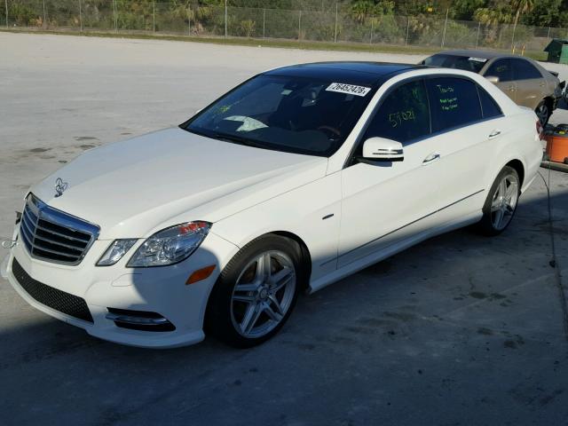 WDDHF5KB6CA583286 - 2012 MERCEDES-BENZ E 350 WHITE photo 2