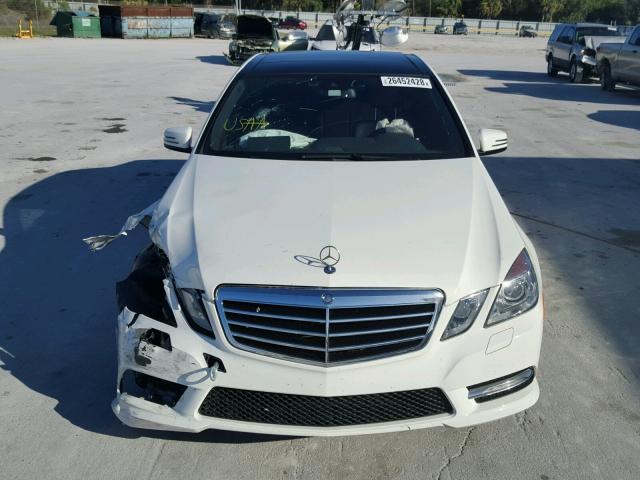 WDDHF5KB6CA583286 - 2012 MERCEDES-BENZ E 350 WHITE photo 9